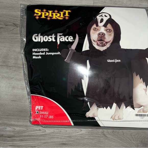 Ghost Face pet Halloween costume small 11-17 pounds - Picture 3 of 12
